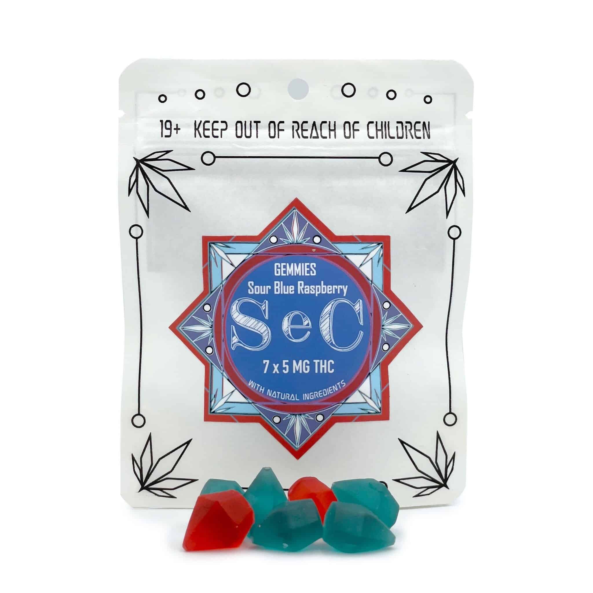 SeC Sour Blue Raspberry Gemmies