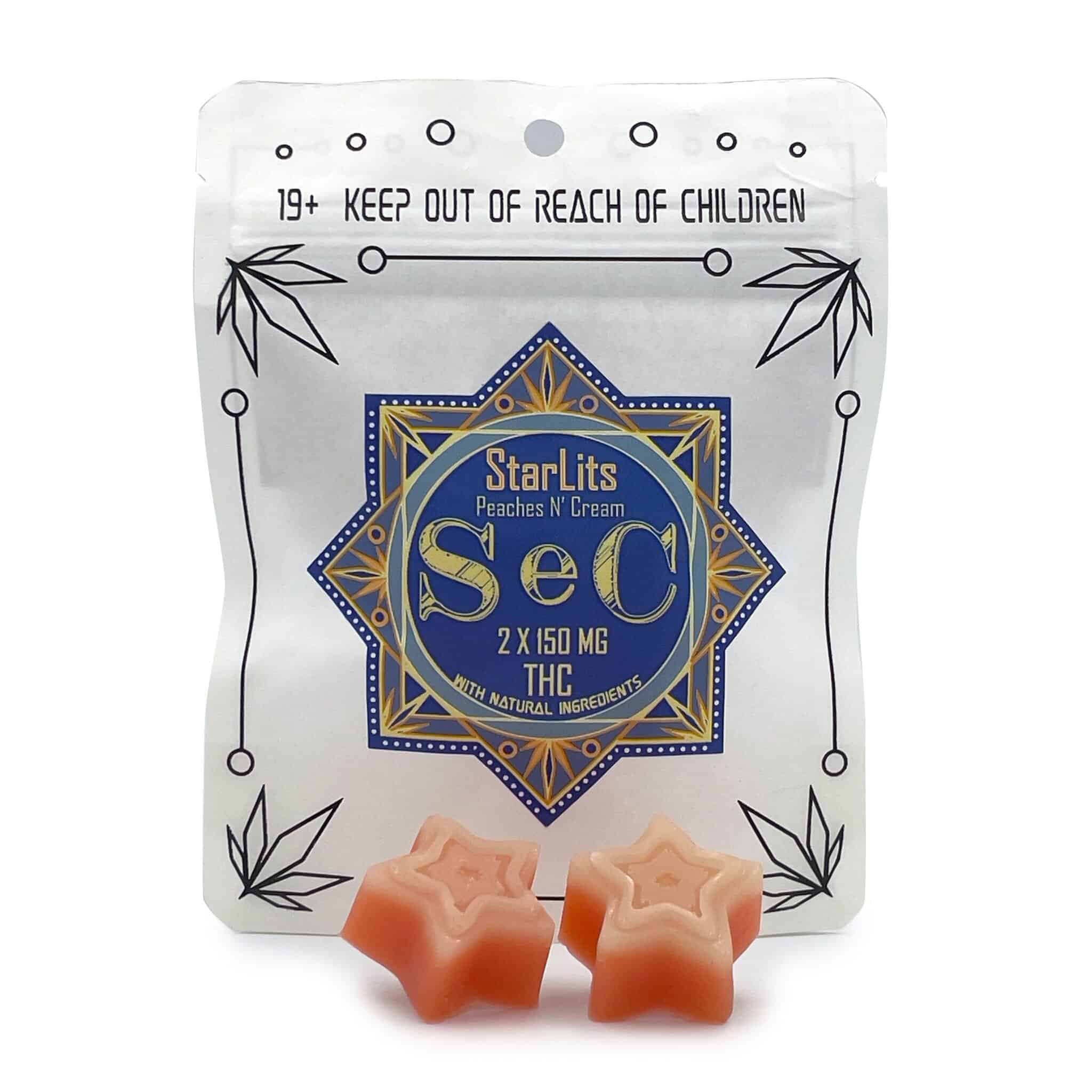 SeC Starlits Peaches & Cream - 300mg