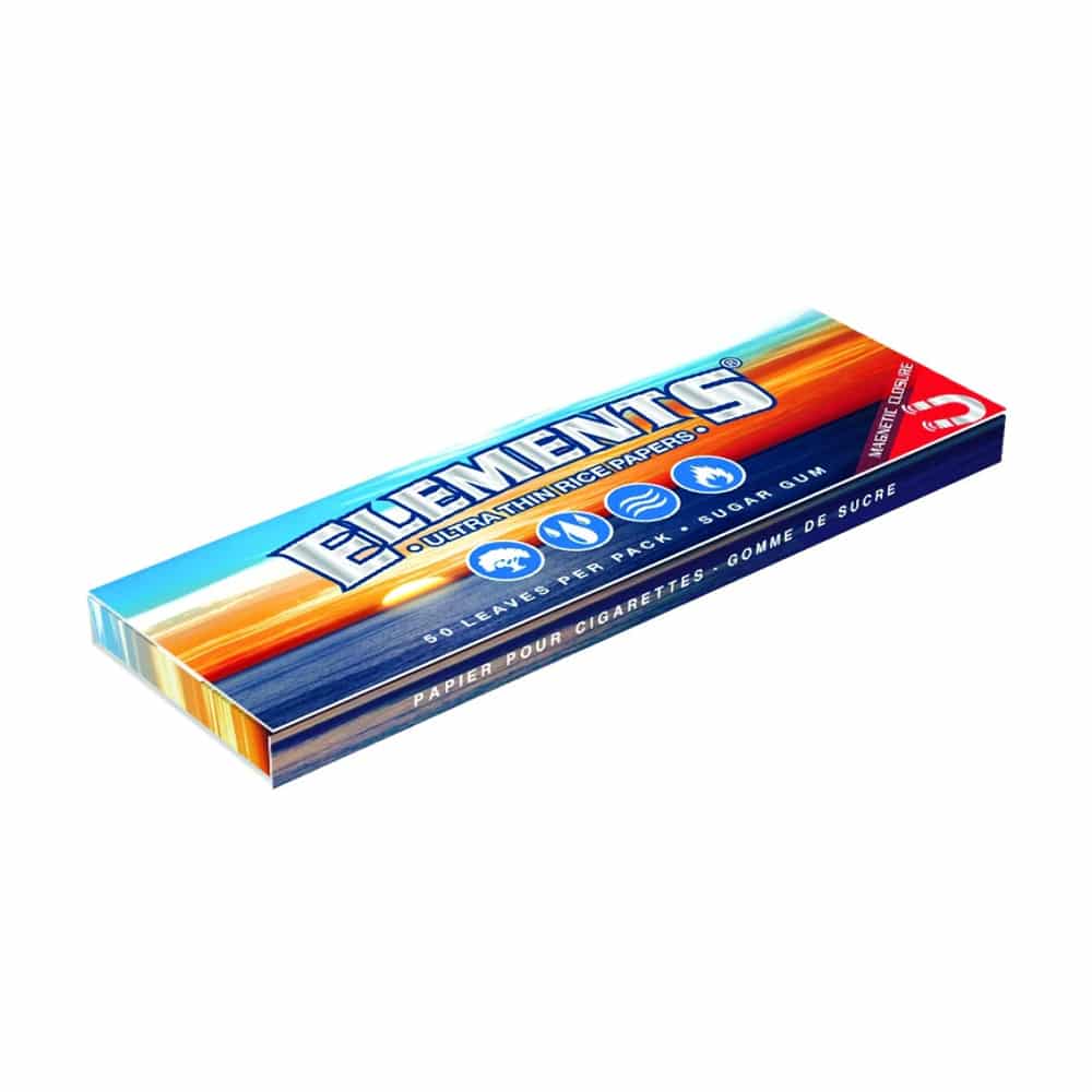 Elements Ultra Thin Rice Rolling Paper - Magnetic Closure - 1 1/4 Size