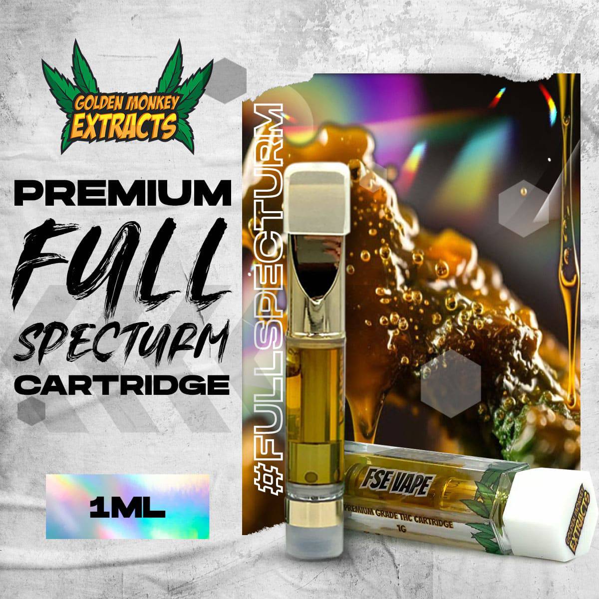 Golden Monkey Extracts – Premium FSE Vape Cartridge