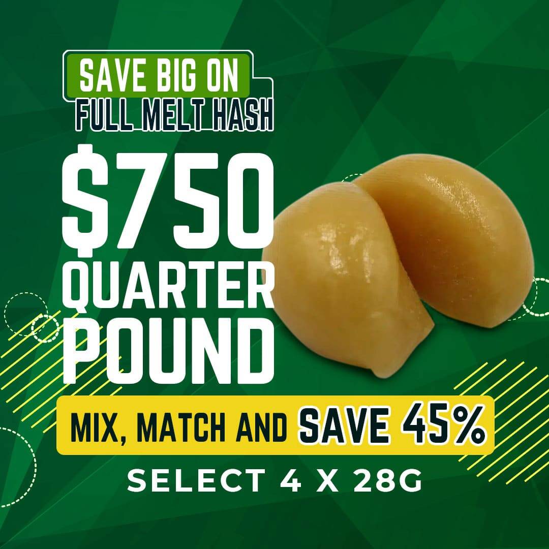 $750 Quarter Pound Full Melt Piatella Hash Deal