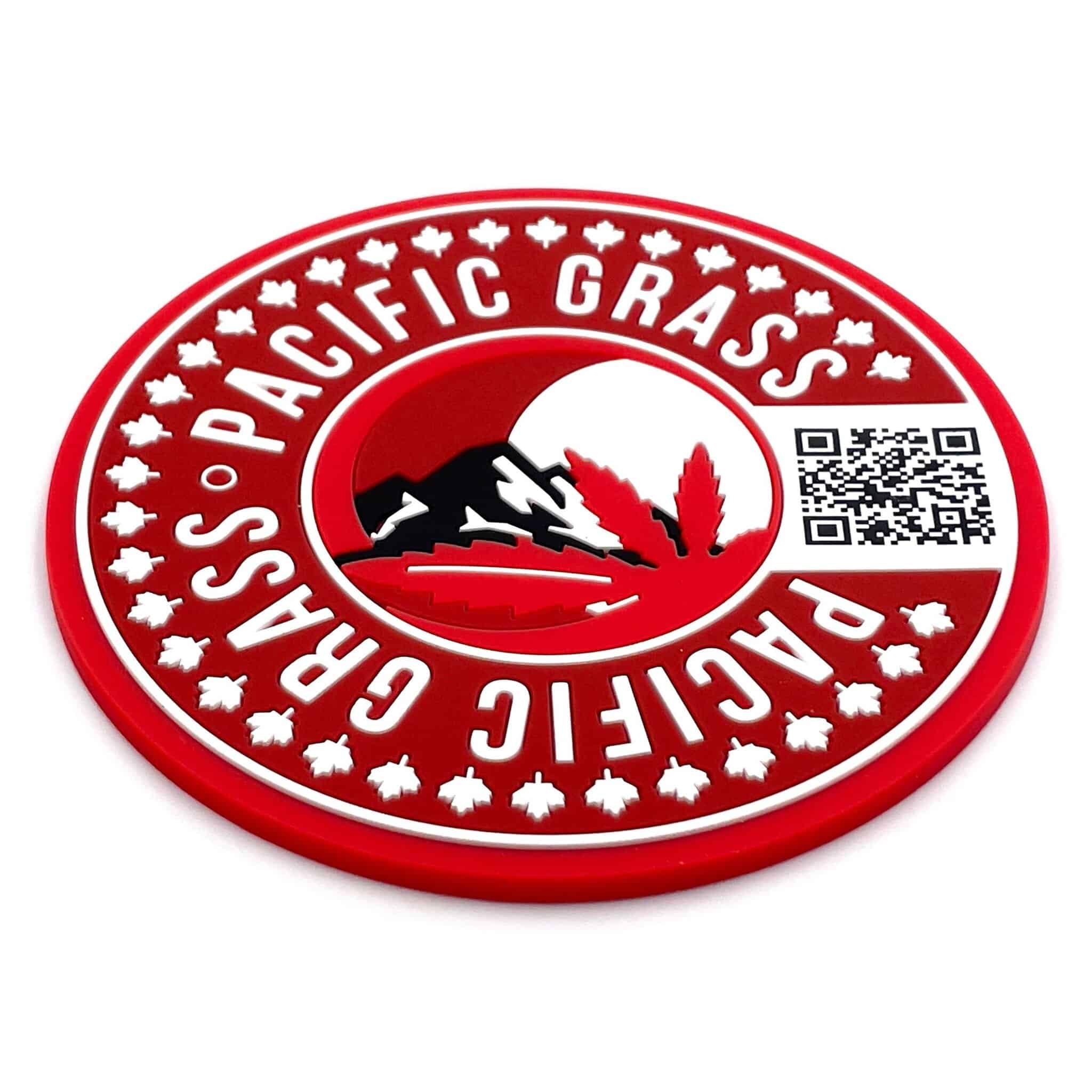 Pacific Grass Red Silicone Coaster