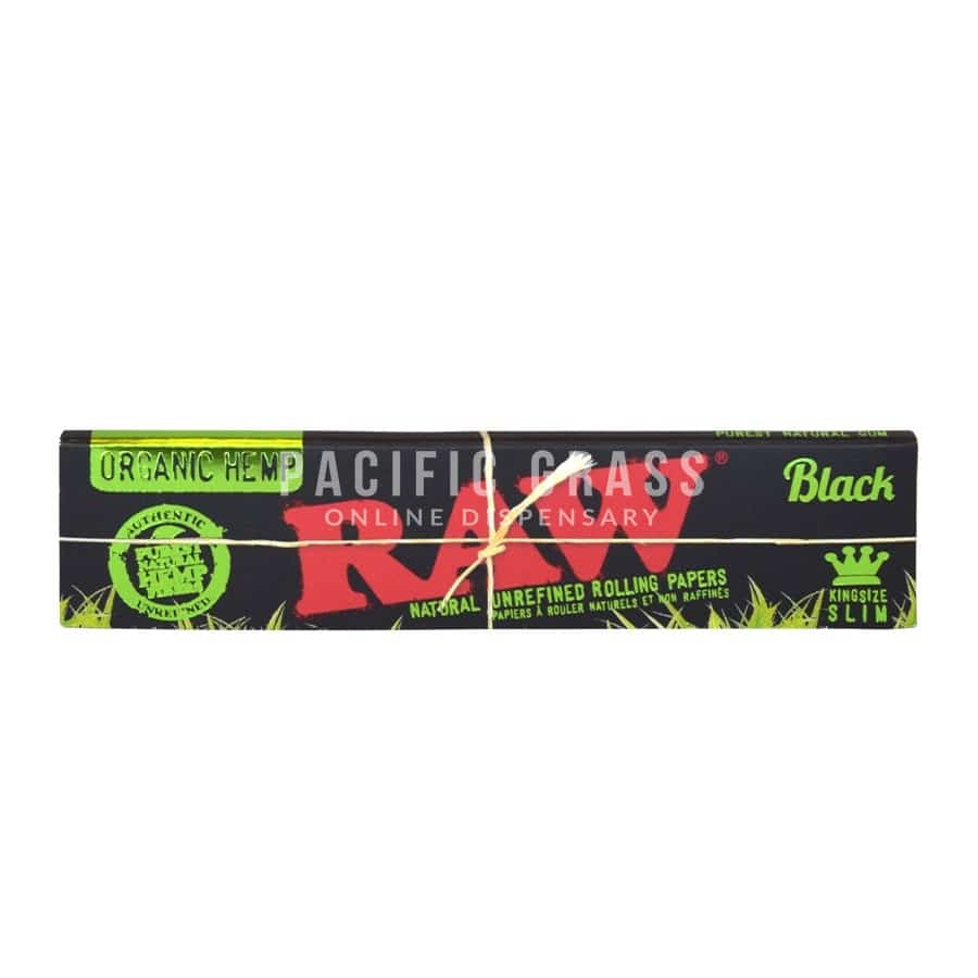RAW Black Organic Hemp – Rolling Papers – King Size Slim
