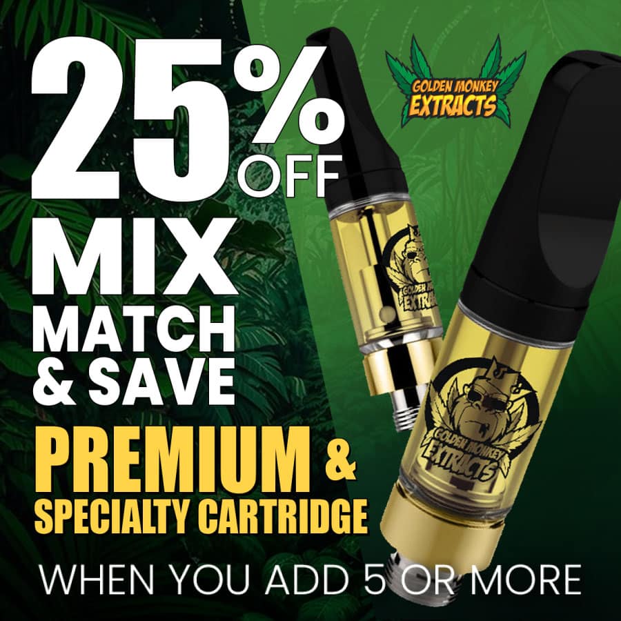 Golden Monkey Extracts – Premium 1000MG & Specialty Cartridges – Mix & Match