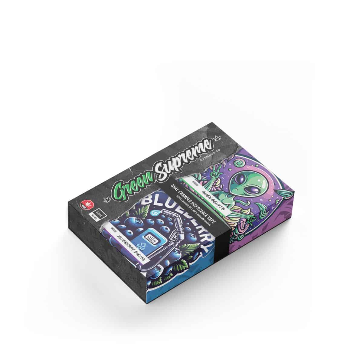 Green Supreme HTFSE Dual Chamber Disposable Vape – 6mL