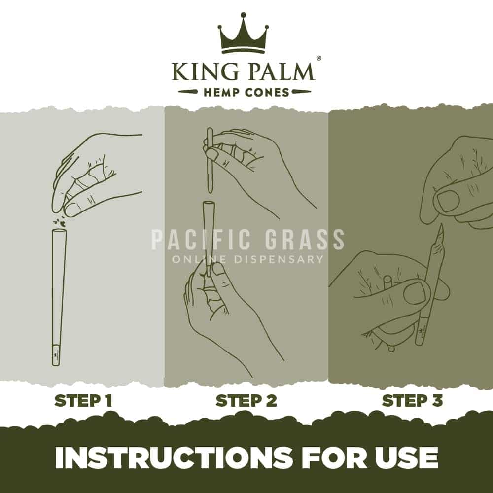 King Palm - Hemp Cones - 1.25" - 6 Pack