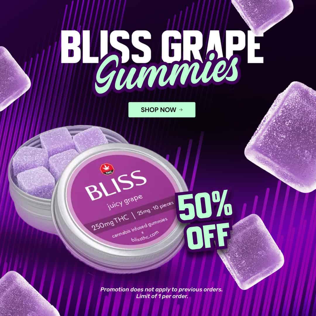 Bliss Gummies - Grape - 250mg - Promo
