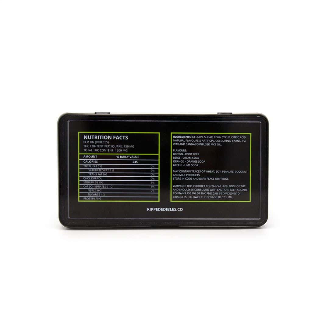 Ripped Edibles - High Dose Atomic Squares - 1200mg