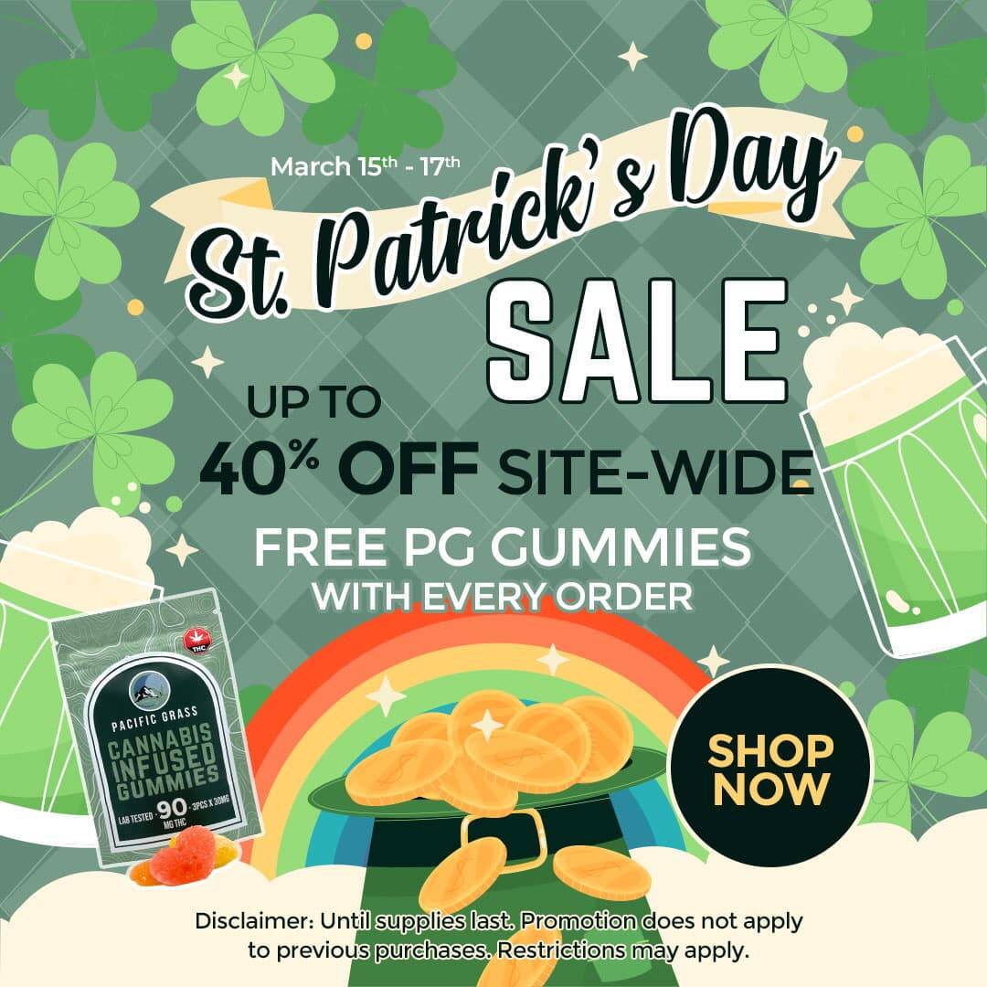 St Patrick’s Day Sale – March 15 – 17th
