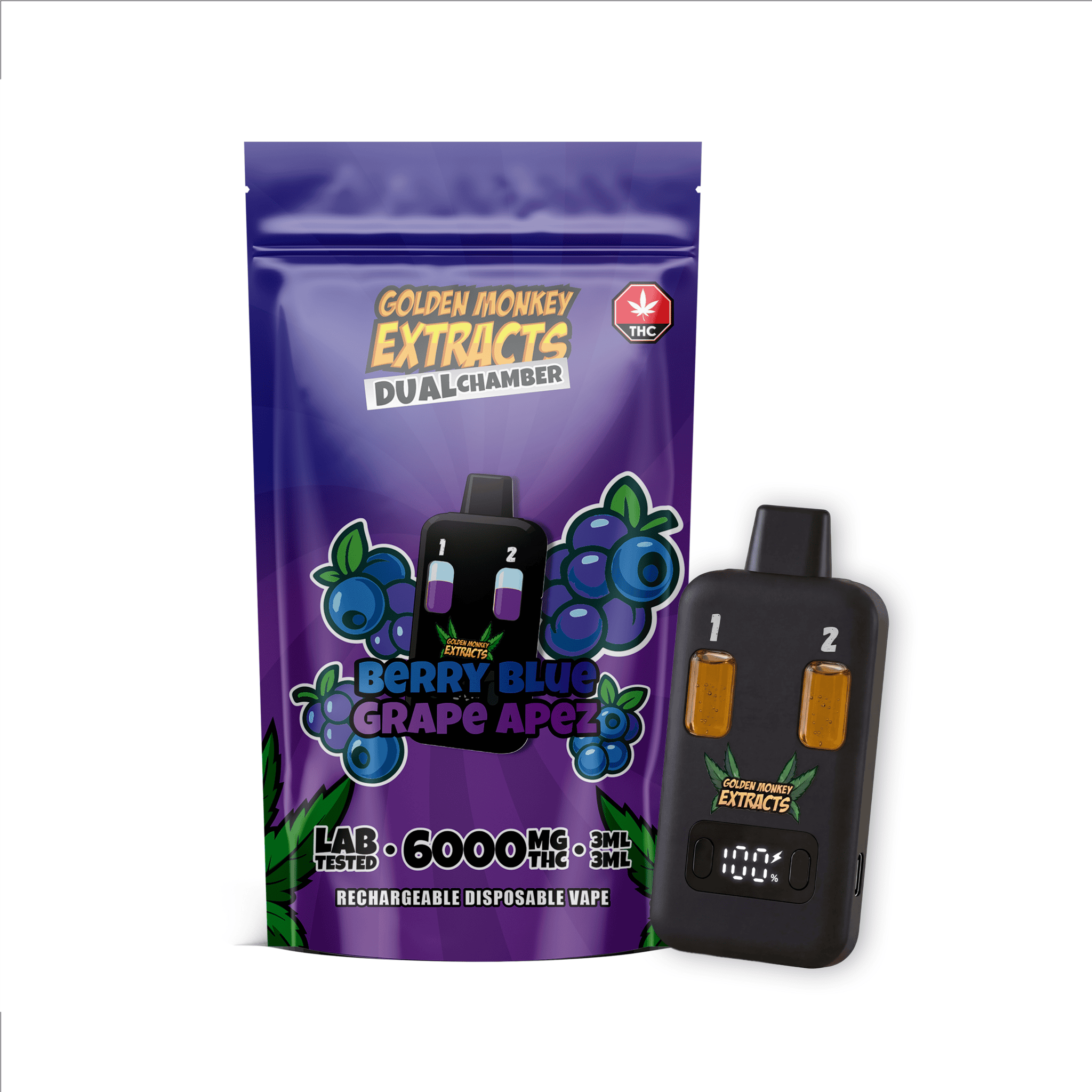 Golden Monkey Extracts Dual Chamber Disposable Vape Mix & Match