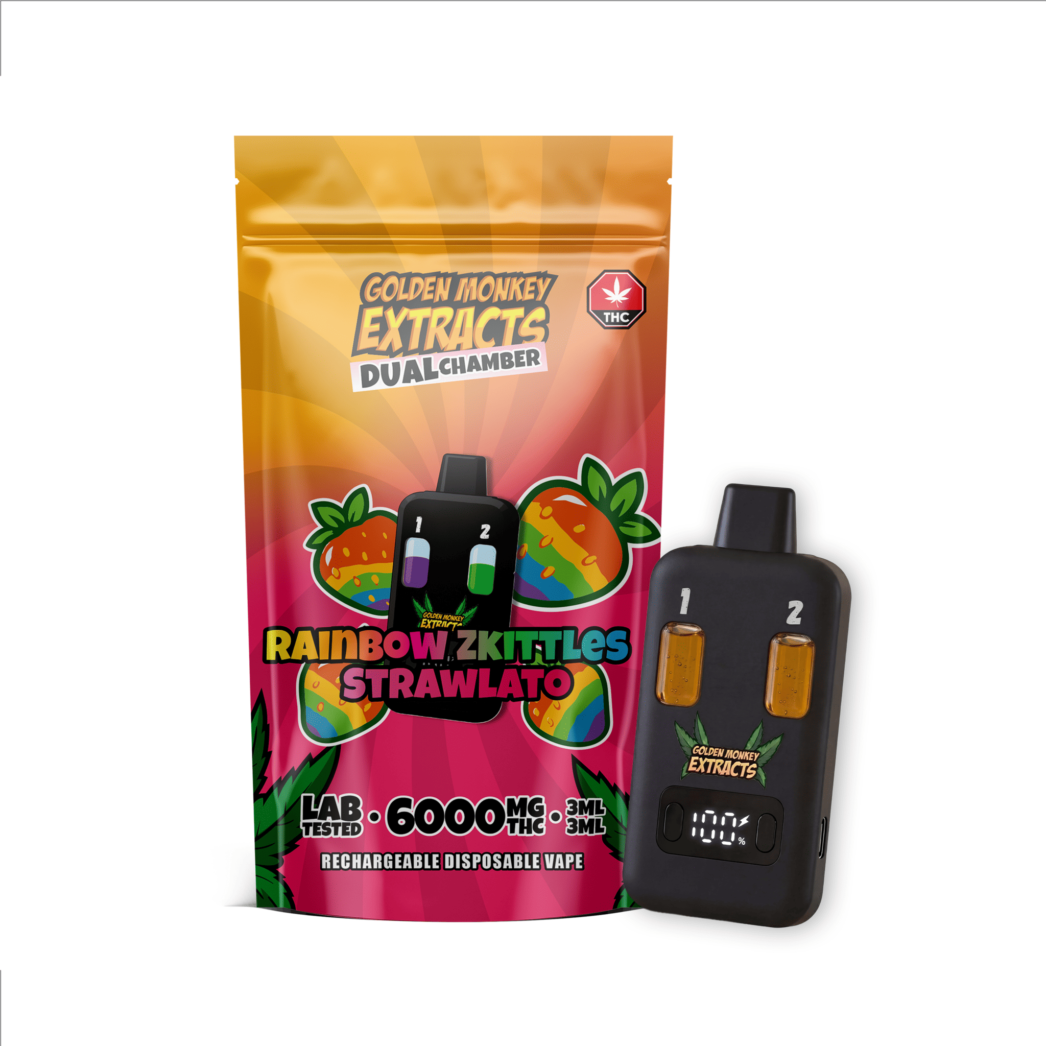Golden Monkey Extracts Dual Chamber Disposable Vape Mix & Match