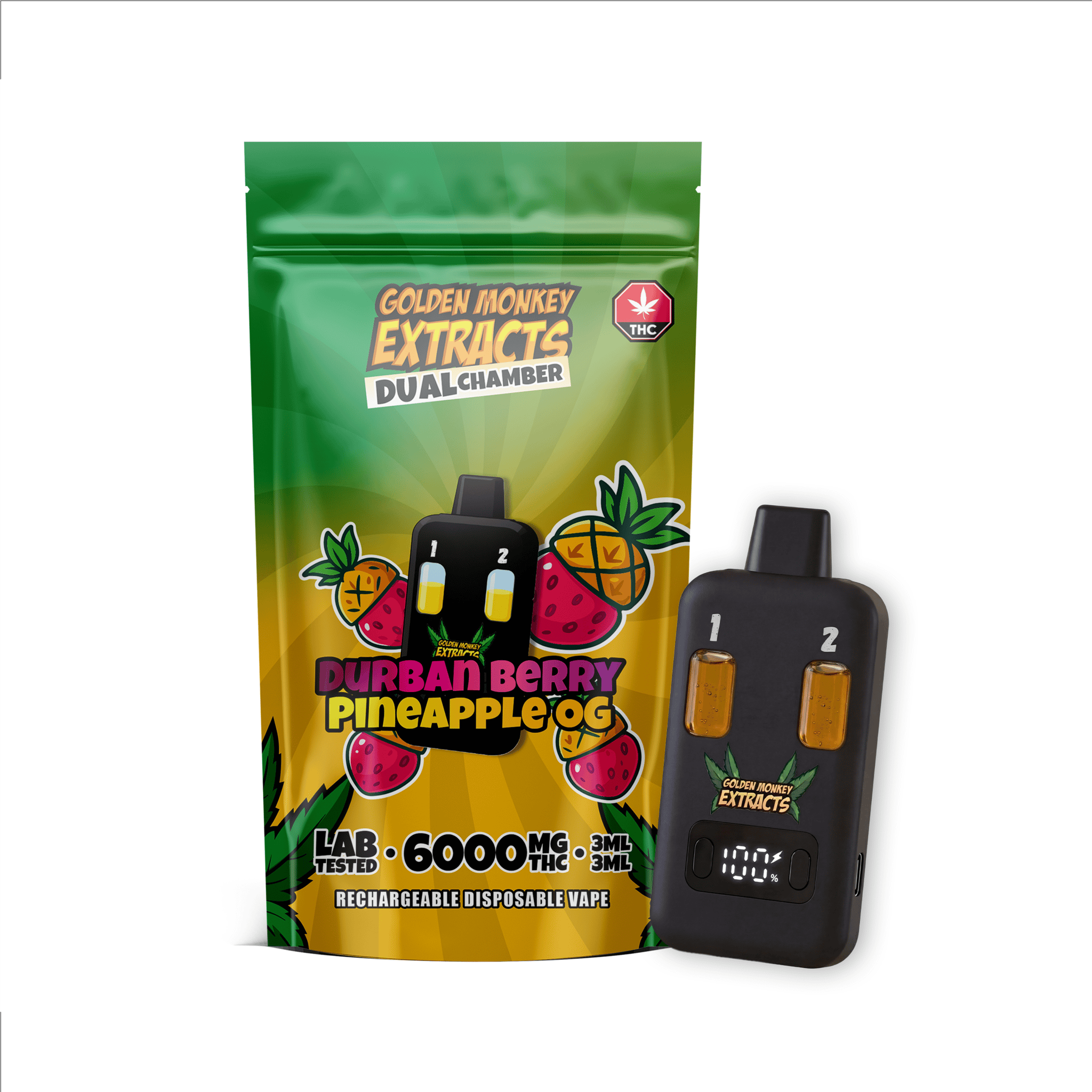 Golden Monkey Extracts Dual Chamber Disposable Vape Mix & Match